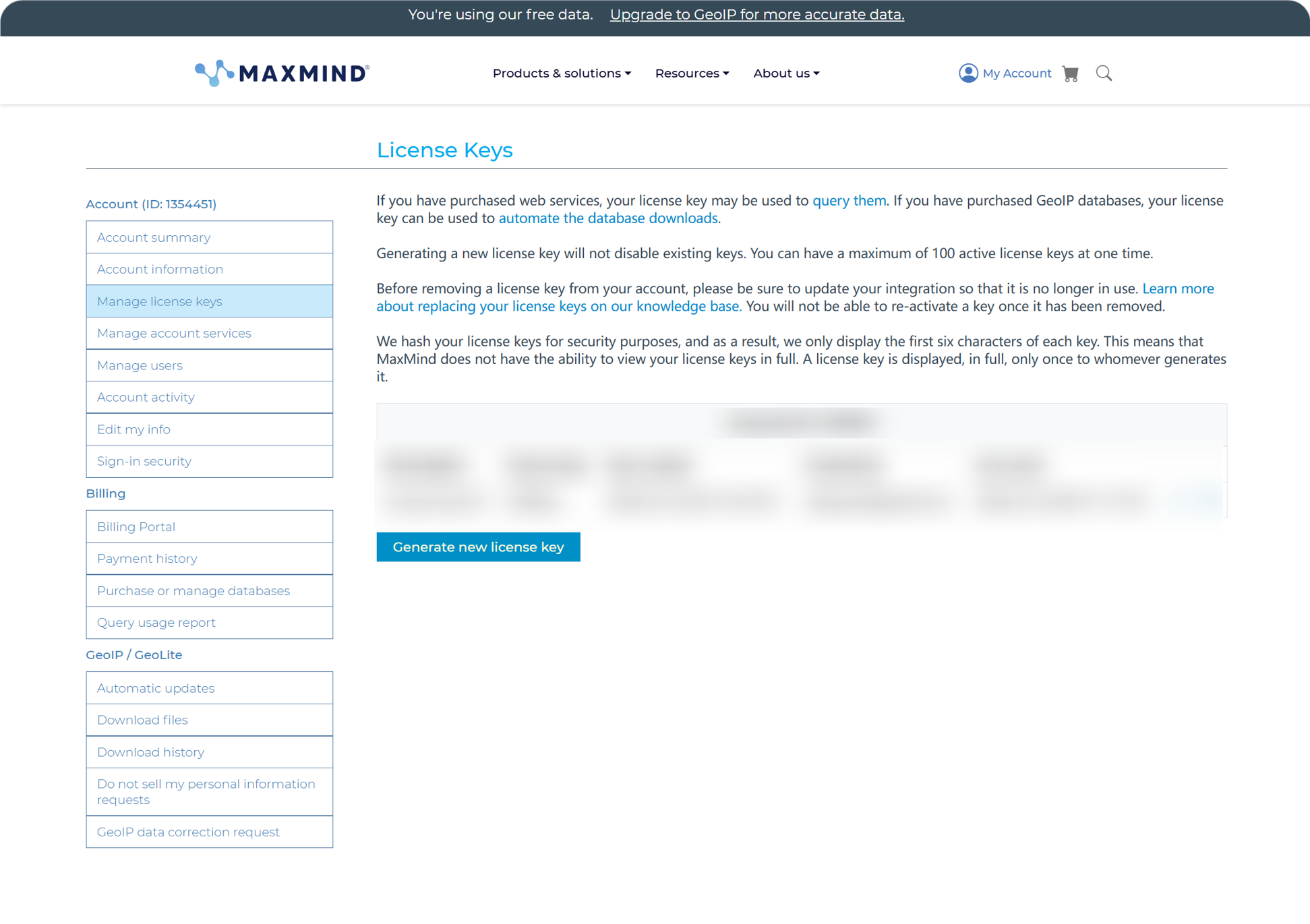 Настройка MaxMind key